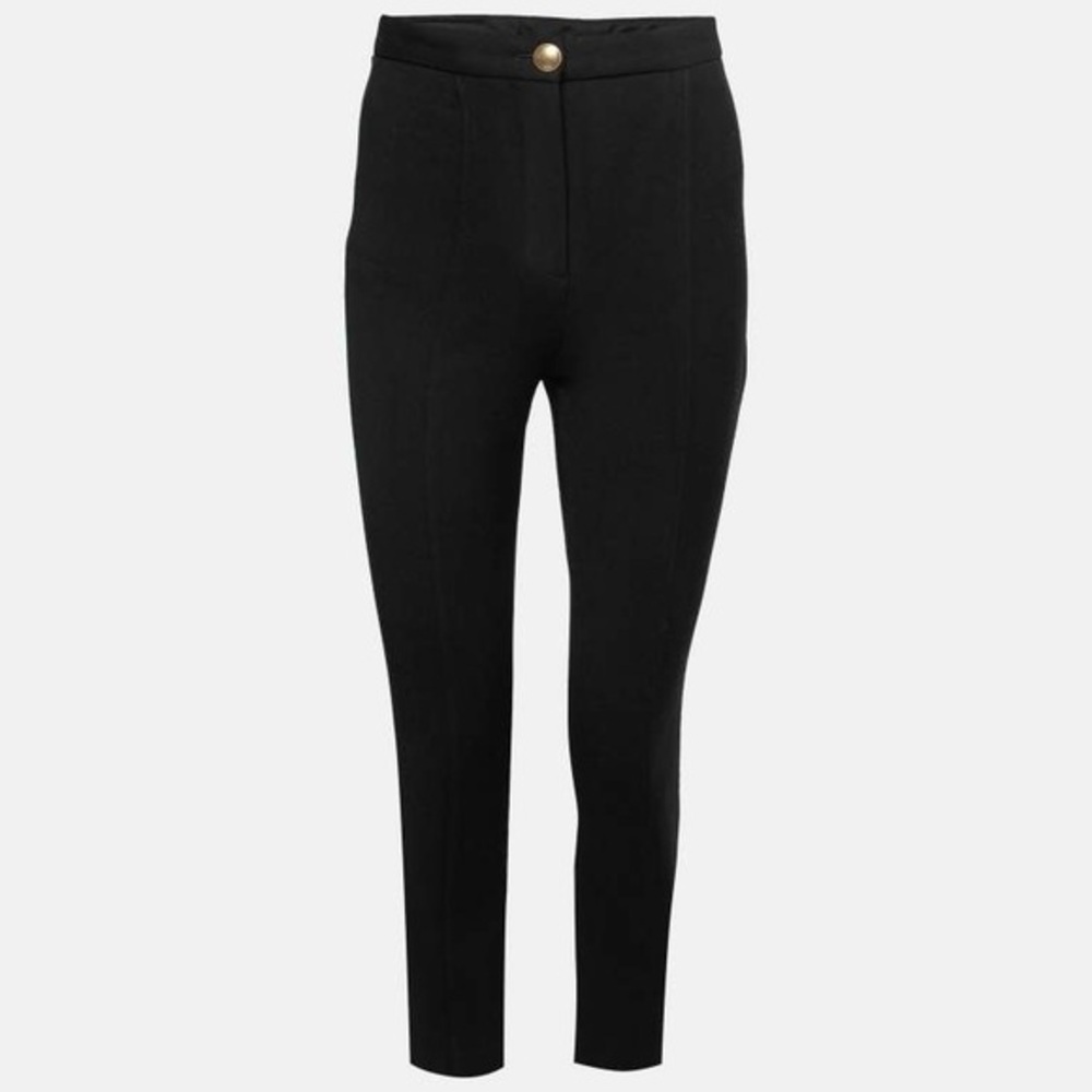 Roberto Cavalli Black Crepe Skinny Trousers size 40